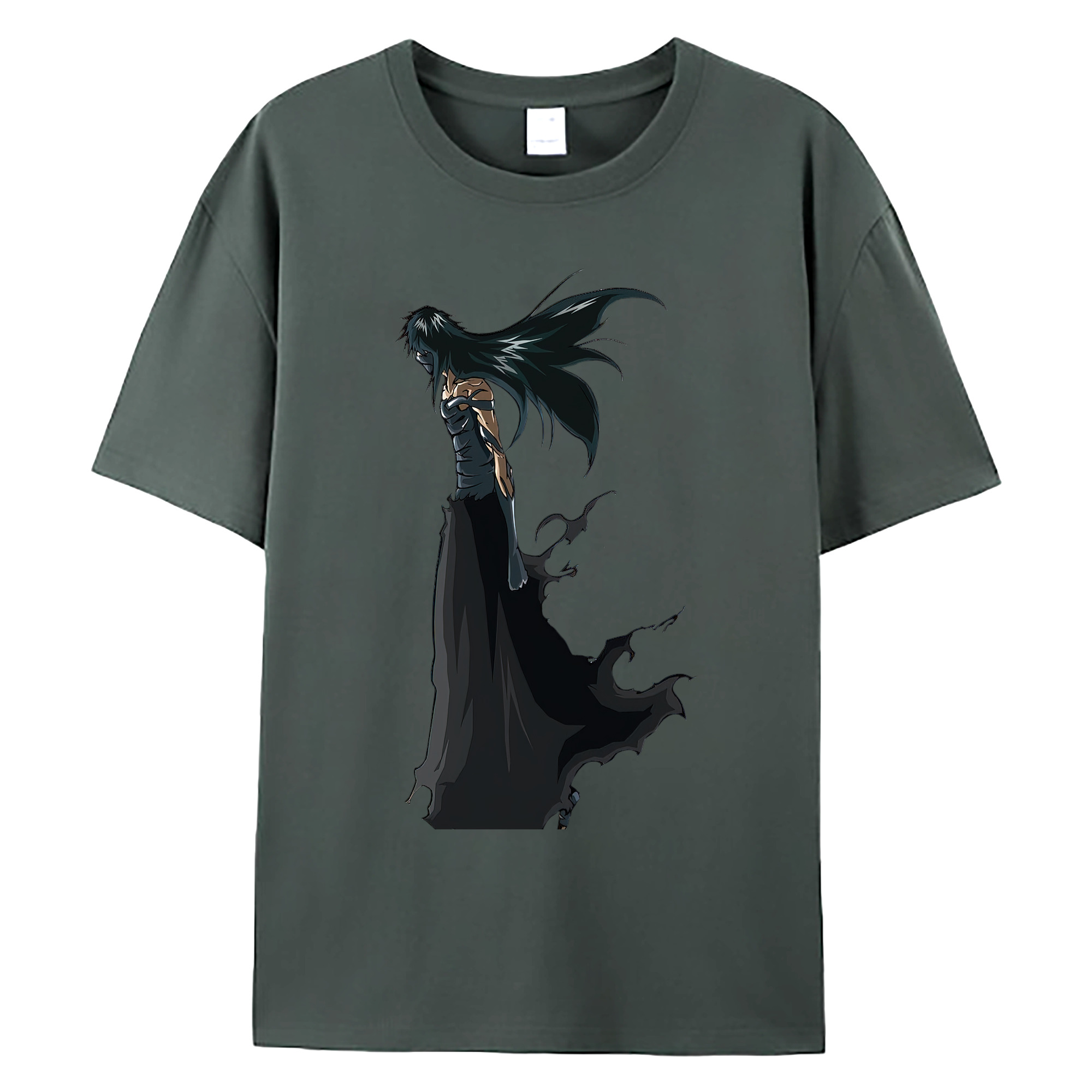 （画像用） ブリーチ 黒崎一護（くろさき いちご）BLEACH Kurosaki Ichigo 綿100％ メンズ半袖Tシャツ｜肌触りやわらか＆通気性